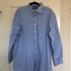 Men’s dress shirt, blue, size 17/34, Hart Schaffner Marx